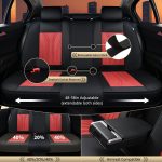 FLORICH Leather Car Seat Covers Full Set for Cars, SUVs & Trucks, Pink Black Front & Rear Automotive Seat Covers, Universal Fit for Toyota Honda Ford Jeep - Image 74
