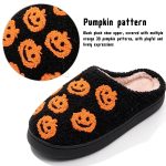 BERANMEY Halloween Slippers for Women Perfect Soft Plush Comfy Warm Slip-On Cute Womens Slippers Indoor Fluffy House Slippers for Women and Men Non-slip Fuzzy Flat Slides - Image 52