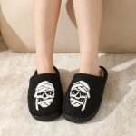 BERANMEY Halloween Slippers for Women Perfect Soft Plush Comfy Warm Slip-On Cute Womens Slippers Indoor Fluffy House Slippers for Women and Men Non-slip Fuzzy Flat Slides - Image 130