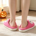 BERANMEY Halloween Slippers for Women Perfect Soft Plush Comfy Warm Slip-On Cute Womens Slippers Indoor Fluffy House Slippers for Women and Men Non-slip Fuzzy Flat Slides - Image 65