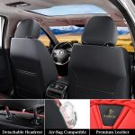 FLORICH Leather Car Seat Covers Full Set for Cars, SUVs & Trucks, Pink Black Front & Rear Automotive Seat Covers, Universal Fit for Toyota Honda Ford Jeep - Image 49