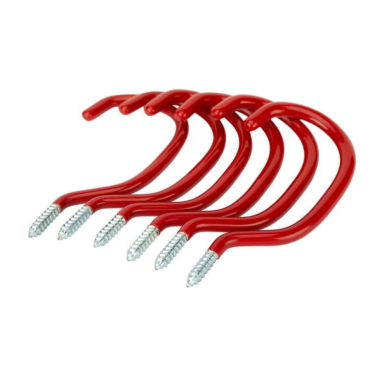 6dfdc4cc-5be0-4b62-b90c-e048ca603331.a216606f22591f32e21fc6a1020676fc Hyper Tough Vinyl Coated Bicycle Hook 6 Pack, Red - Image 1