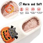 BERANMEY Halloween Slippers for Women Perfect Soft Plush Comfy Warm Slip-On Cute Womens Slippers Indoor Fluffy House Slippers for Women and Men Non-slip Fuzzy Flat Slides - Image 134