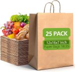 100 Pack Paper Kraft Paper Bags,Heavy Duty Large Grocery Brown Bag,14x10.5x6.5 Inch Bags for Storage,Take out,Shopping,Sacks - Image 9
