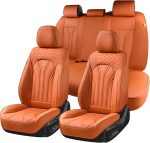 FLORICH Leather Car Seat Covers Full Set for Cars, SUVs & Trucks, Pink Black Front & Rear Automotive Seat Covers, Universal Fit for Toyota Honda Ford Jeep - Image 59