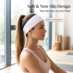 8 Pack Men's Sports Headband,Moisture Wicking Workout Headband, Workout Stretchy Unisex Hairband - Image 13
