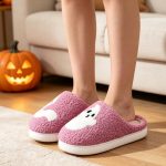BERANMEY Halloween Slippers for Women Perfect Soft Plush Comfy Warm Slip-On Cute Womens Slippers Indoor Fluffy House Slippers for Women and Men Non-slip Fuzzy Flat Slides - Image 81